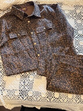 Women's Brown Leopard Print Jacket/Skort Set